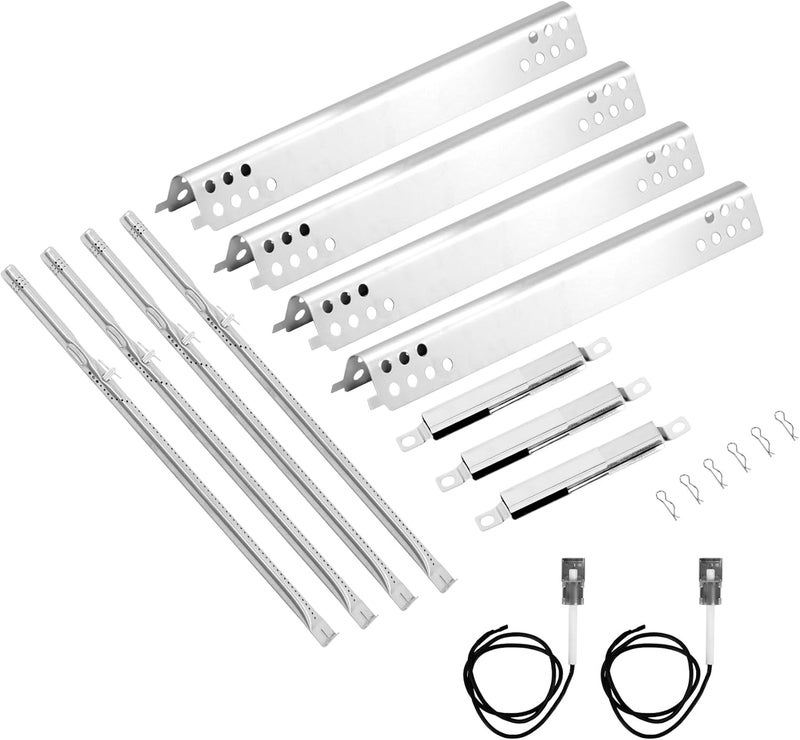 COGRICHBF 463342119 Grill Replacement Parts for Charbroil Performance 4 Burner 463342119, 463332718, 463347017, 463342118 , 463376217, 463376018P2, G470-5200-W1 Burner Tube, G470-0004-W1A Heat Plate, Crossover - Image 1